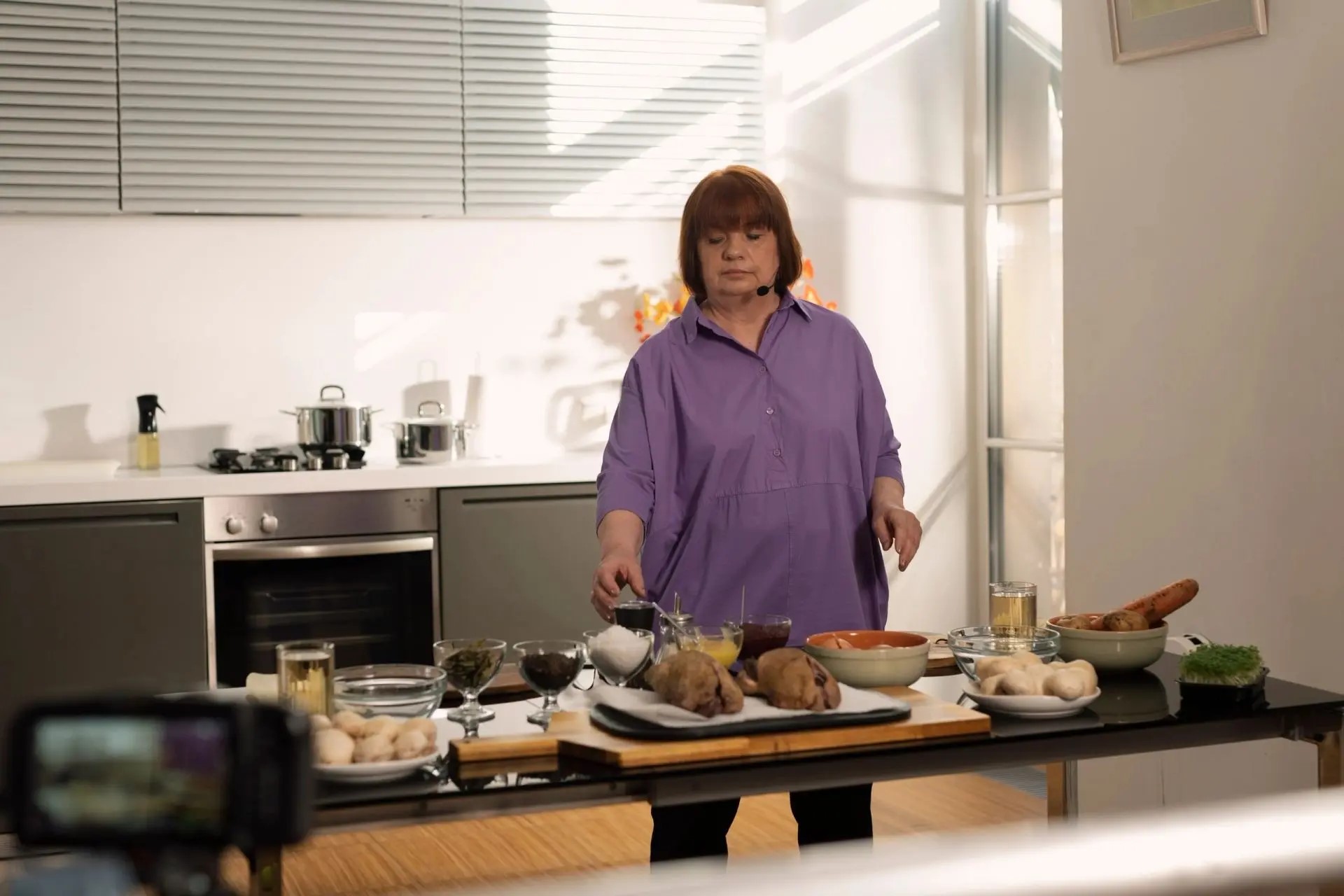 Ираида Кузенкова на съемках